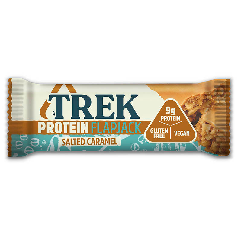 Trek Salted Caramel Flavour Topped Protein Flapjack